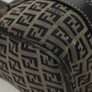 FENDI Zucchino Canvas Hand Bag Navy Silver Auth ep8665-15