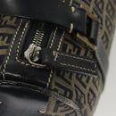 FENDI Zucchino Canvas Hand Bag Navy Silver Auth ep8665-17