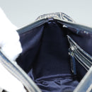 FENDI Zucchino Canvas Hand Bag Navy Silver Auth ep8665-20
