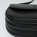 Burberrys Shoulder Bag Leather Black Gold Auth ep8683-10