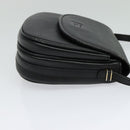 Burberrys Shoulder Bag Leather Black Gold Auth ep8683-5