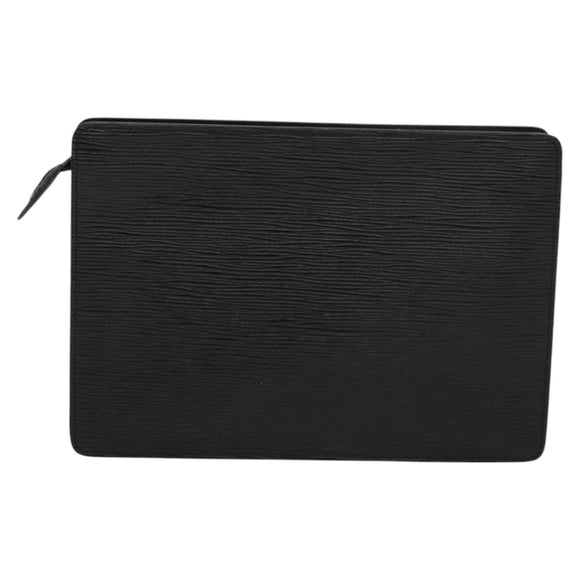 LOUIS VUITTON Epi Pochette Homme Clutch Bag Black Noir M52522 LV Auth ep8688