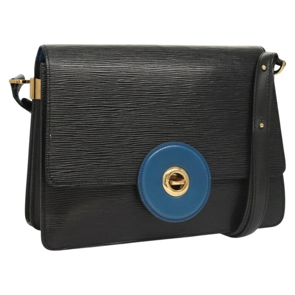 LOUIS VUITTON Epi Bicolor Free Run Shoulder Bag Black Blue M52415 LV Auth ep8692