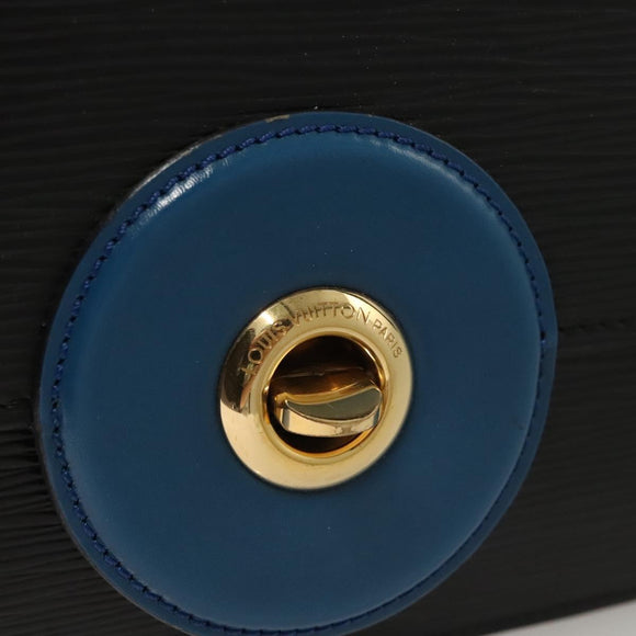 LOUIS VUITTON Epi Bicolor Free Run Shoulder Bag Black Blue M52415 LV Auth ep8692