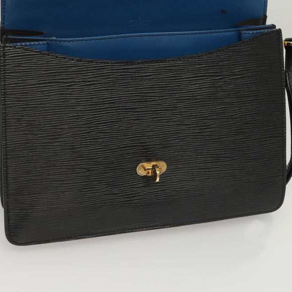 LOUIS VUITTON Epi Bicolor Free Run Shoulder Bag Black Blue M52415 LV Auth ep8692