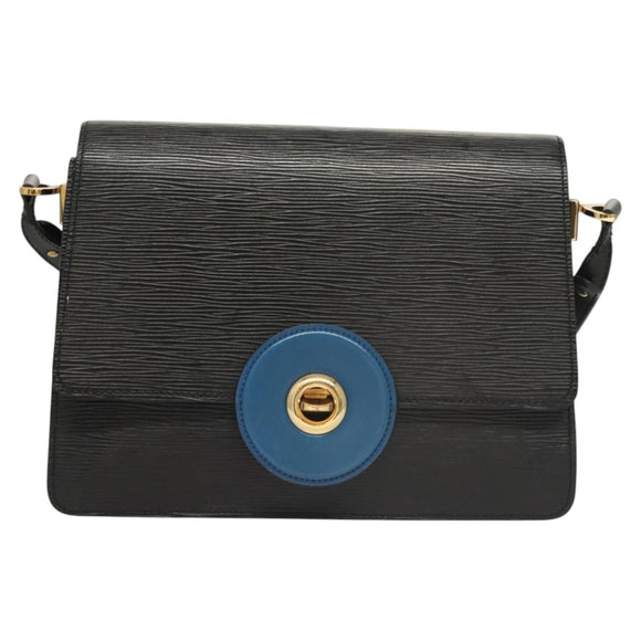 LOUIS VUITTON Epi Bicolor Free Run Shoulder Bag Black Blue M52415 LV Auth ep8692