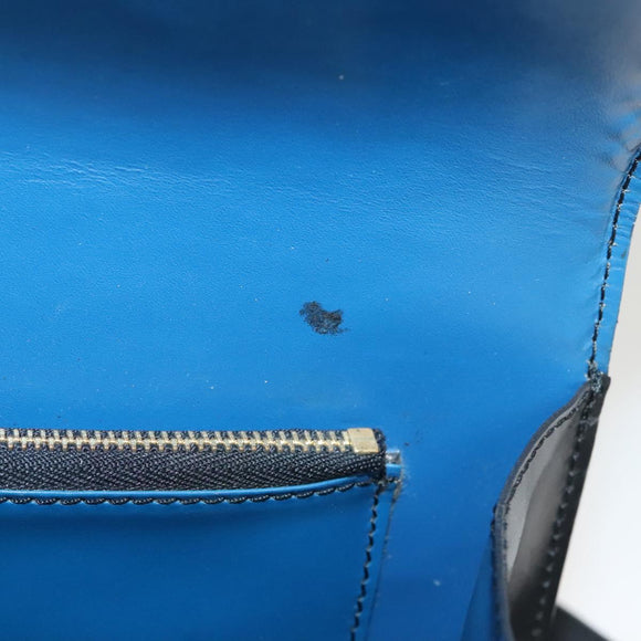 LOUIS VUITTON Epi Bicolor Free Run Shoulder Bag Black Blue M52415 LV Auth ep8692