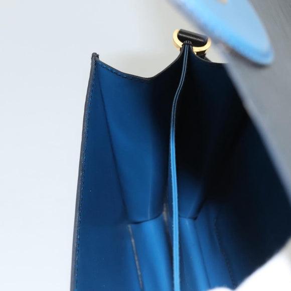 LOUIS VUITTON Epi Bicolor Free Run Shoulder Bag Black Blue M52415 LV Auth ep8692