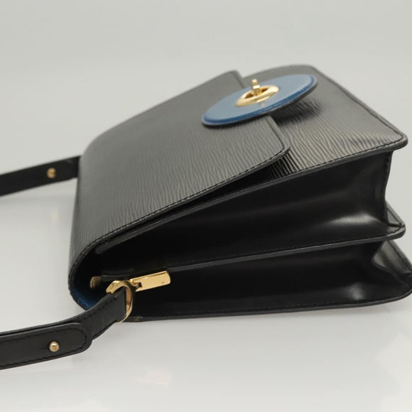 LOUIS VUITTON Epi Bicolor Free Run Shoulder Bag Black Blue M52415 LV Auth ep8692