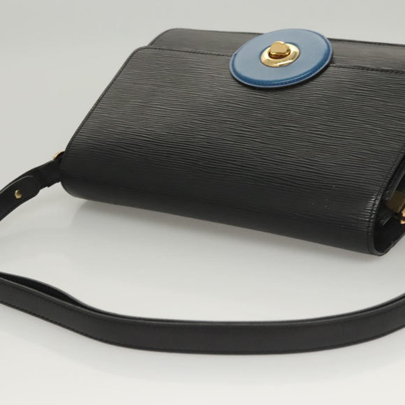 LOUIS VUITTON Epi Bicolor Free Run Shoulder Bag Black Blue M52415 LV Auth ep8692