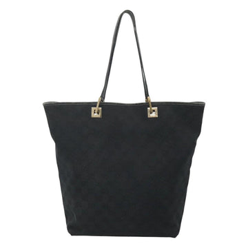 GUCCI GG Canvas Tote Bag Black Gold 002 1098 3444 Auth ep8698 - 0