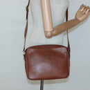 Burberrys Shoulder Bag Leather Brown Gold Auth ep8702-19