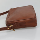 Burberrys Shoulder Bag Leather Brown Gold Auth ep8702-4