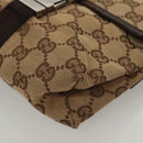GUCCI GG Canvas Waist bag Beige Silver 131236 Auth ep8703-15