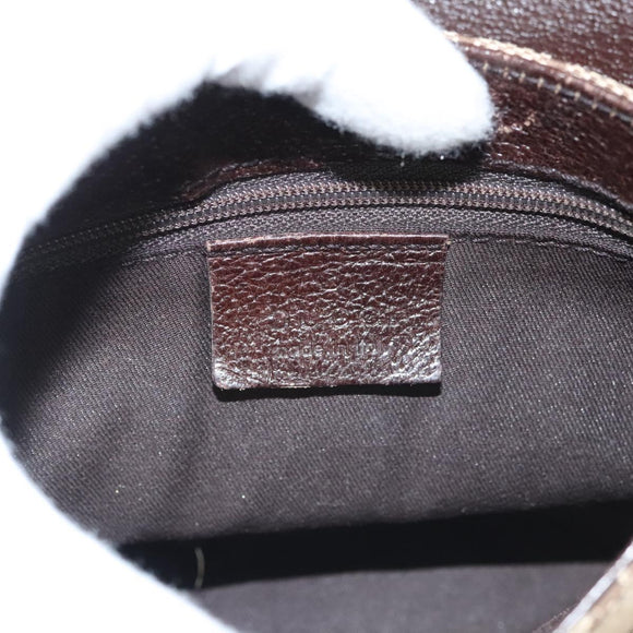 GUCCI GG Canvas Waist bag Beige Silver 131236 Auth ep8703