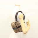 GUCCI GG Canvas Waist bag Beige Silver 131236 Auth ep8703-23