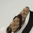 GUCCI GG Canvas Waist bag Beige Silver 131236 Auth ep8703-6