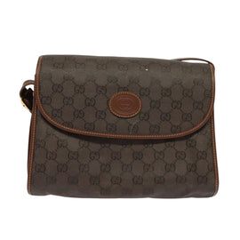 GUCCI GG Canvas Shoulder Bag Brown Gold 001 14 0712 Auth ep8705 - 0