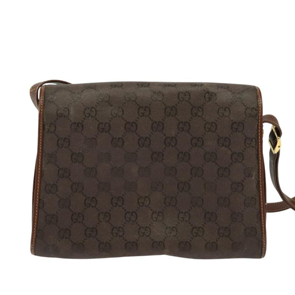 GUCCI GG Canvas Shoulder Bag Brown Gold 001 14 0712 Auth ep8705