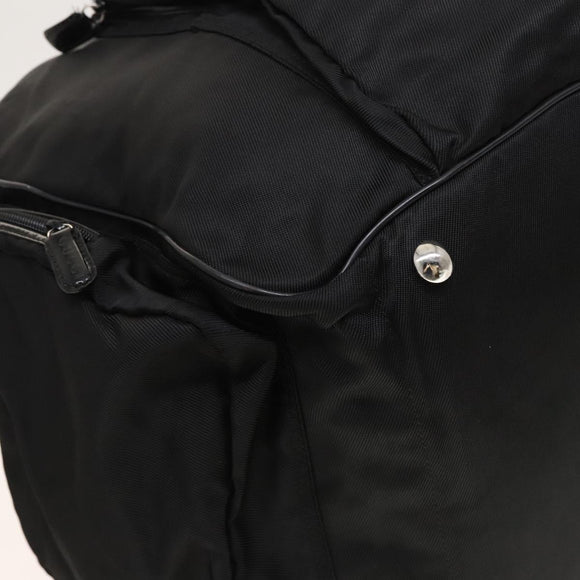 GUCCI Boston Bag Nylon 2way Black Silver 012 3754 0156 Auth ep8709