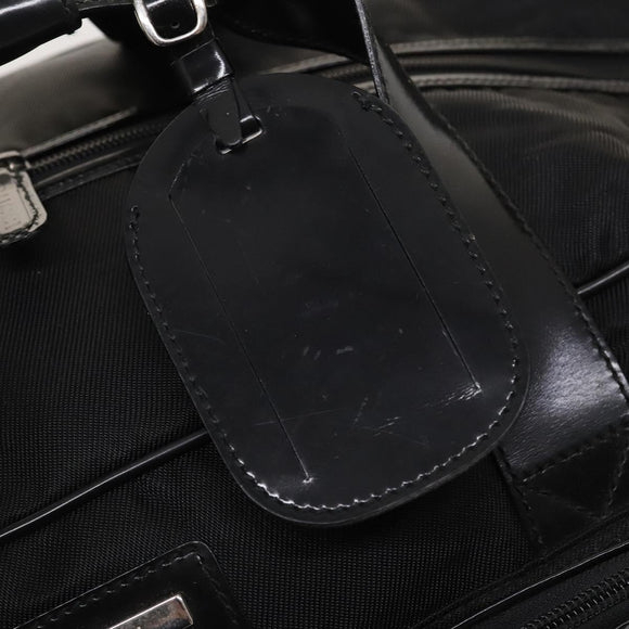 GUCCI Boston Bag Nylon 2way Black Silver 012 3754 0156 Auth ep8709