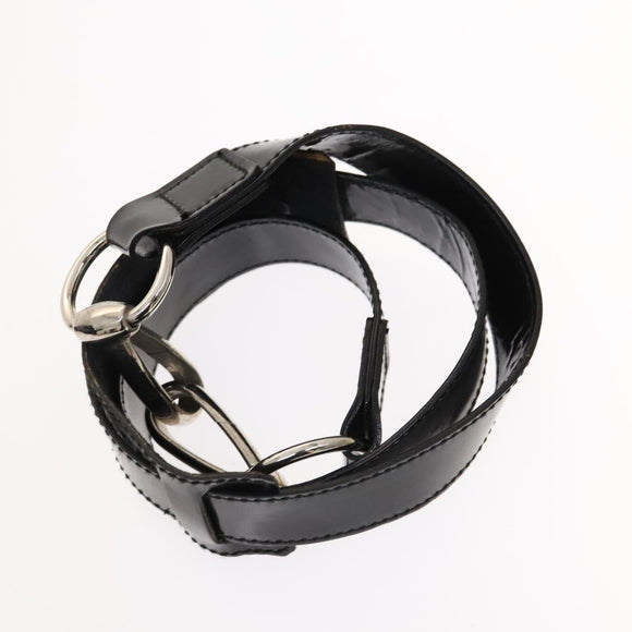 GUCCI Boston Bag Nylon 2way Black Silver 012 3754 0156 Auth ep8709