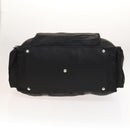 GUCCI Boston Bag Nylon 2way Black Silver 012 3754 0156 Auth ep8709-5