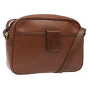 Burberrys Umhängetasche Leder Braun Gold Auth ep8711-1