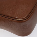 Burberrys Umhängetasche Leder Braun Gold Auth ep8711-15