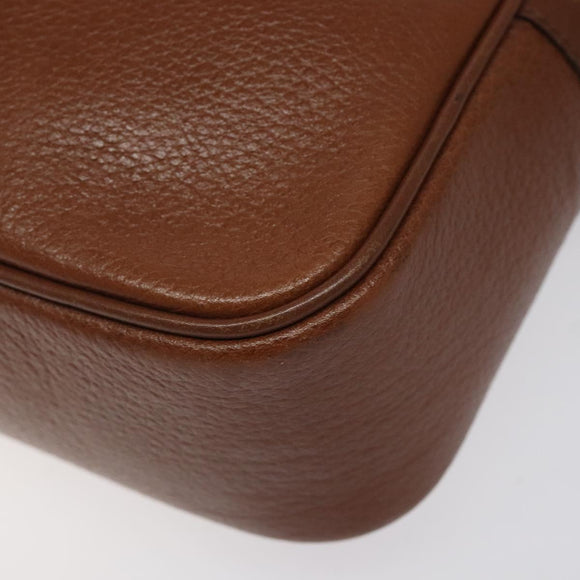 Burberrys Umhängetasche Leder Braun Gold Auth ep8711