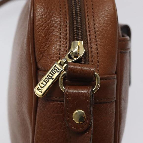 Burberrys Umhängetasche Leder Braun Gold Auth ep8711