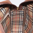 Burberrys Umhängetasche Leder Braun Gold Auth ep8711-18