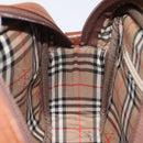 Burberrys Shoulder Bag Leather Brown Gold Auth ep8711-19