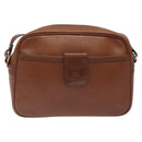 Burberrys Umhängetasche Leder Braun Gold Auth ep8711-13