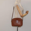 Burberrys Umhängetasche Leder Braun Gold Auth ep8711-21