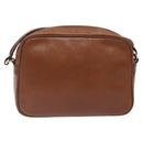 Burberrys Umhängetasche Leder Braun Gold Auth ep8711-2