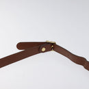 Burberrys Shoulder Bag Leather Brown Gold Auth ep8711-8