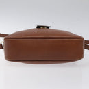 Burberrys Umhängetasche Leder Braun Gold Auth ep8711-5