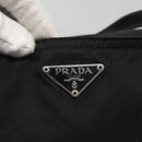PRADA Tote Bag Nylon Black Silver Auth ep8720-18
