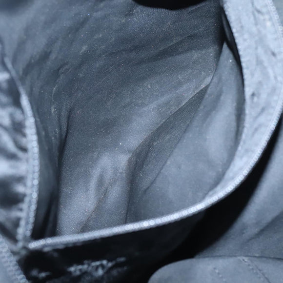 PRADA Tote Bag Nylon Black Silver Auth ep8720