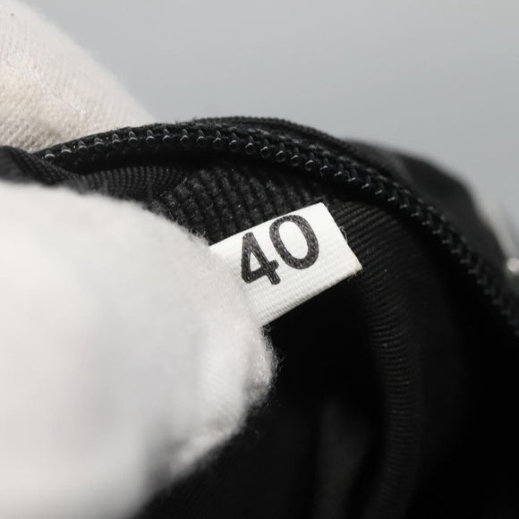 PRADA Tote Bag Nylon Black Silver Auth ep8720