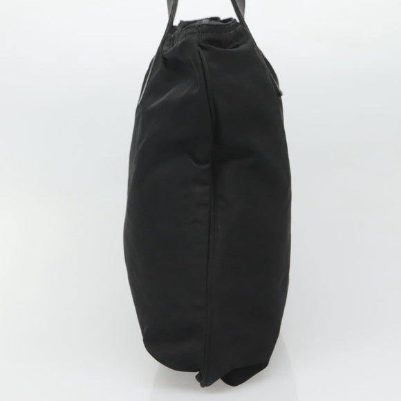 PRADA Tote Bag Nylon Black Silver Auth ep8720