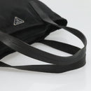 PRADA Tote Bag Nylon Black Silver Auth ep8720-7