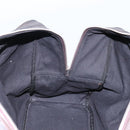 BURBERRY Nova Check Boston Bag PVC Leather Brown Silver Auth ep8729-20