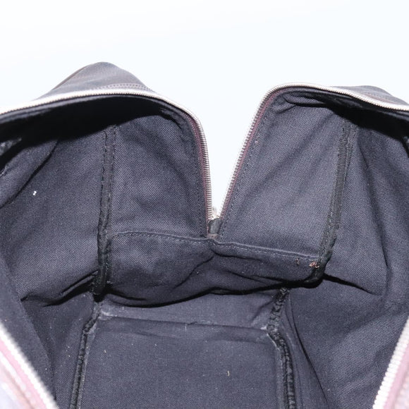 BURBERRY Nova Check Boston Bag PVC Leather Brown Silver Auth ep8729