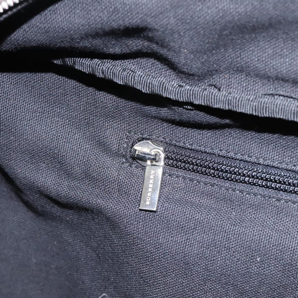 BURBERRY Nova Check Boston Bag PVC Leather Brown Silver Auth ep8729