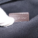 BURBERRY Nova Check Boston Bag PVC Leather Brown Silver Auth ep8729-11