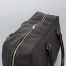 BURBERRY Nova Check Boston Bag PVC Leather Brown Silver Auth ep8729-6