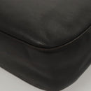 Christian Dior Maris Pearl Shoulder Bag Leather Black Silver Auth ep8734-14