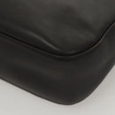 Christian Dior Maris Pearl Shoulder Bag Leather Black Silver Auth ep8734-16